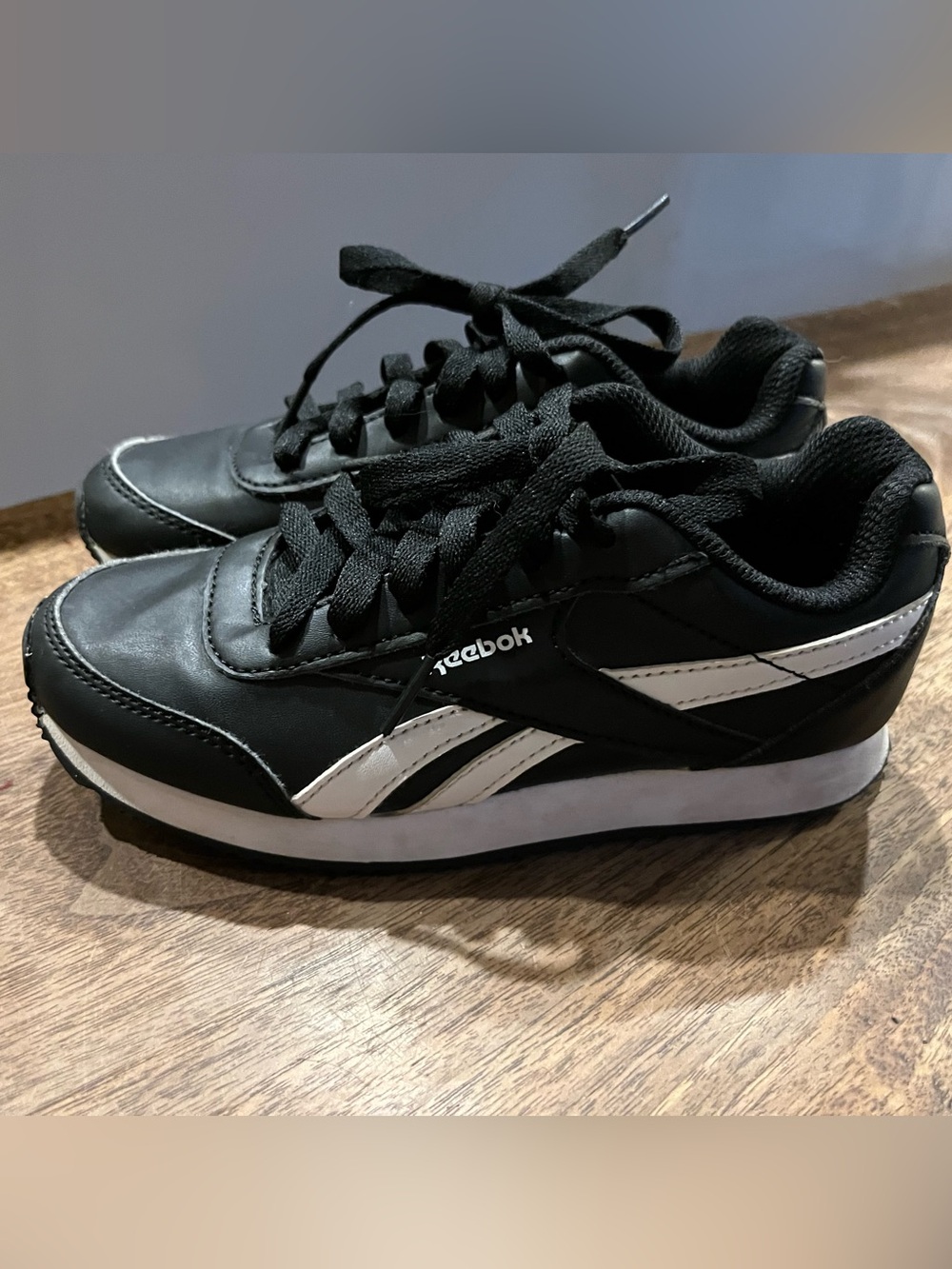 Reebok Black and White Low-Profile Sneakers